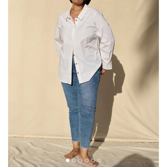 Universal Standard Joni High Rise Curve Skinny Jeans Sz 38 Womens Blue Distresse - Picture 10 of 11